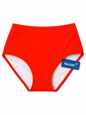 Halcourt Women's High Waist Bikini Bottoms in Red